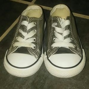 Toddler Converse AllStar gray and white shoes